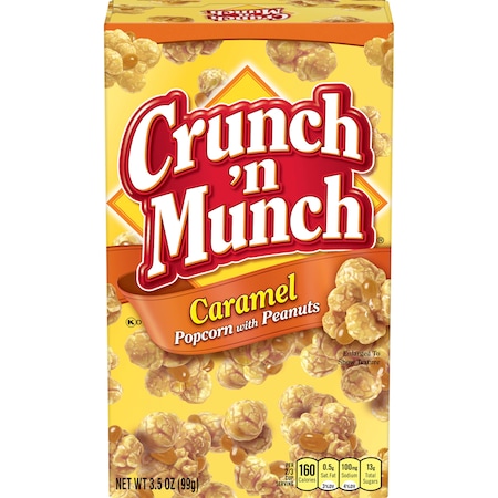 Crunch N Munch Crunch N Munch Caramel Popcorn With Peanuts, PK12 6414410626
